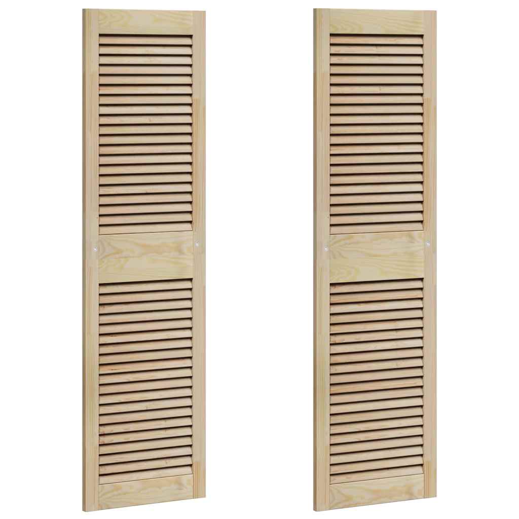 Vidaxx porte de placard 2 pcs naturel 39,5 x 2,1 x 140,5 cm bois de pin massif