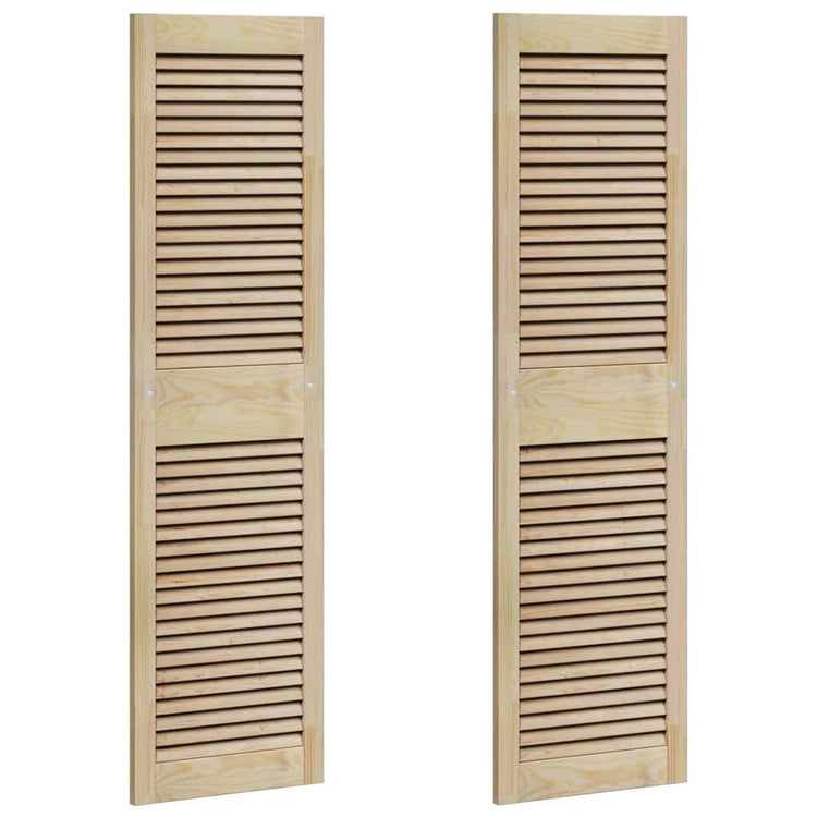 Vidaxx porte de placard 2 pcs naturel 39,5 x 2,1 x 140,5 cm bois de pin massif