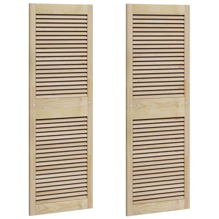 Vidaxx porte de placard 2 pcs naturel 49,5 x 2,1 x 140,5 cm bois de pin massif