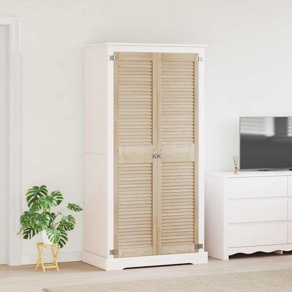 Vidaxx porte de placard 2 pcs naturel 170 x 2,1 x 39,5 cm bois de pin massif