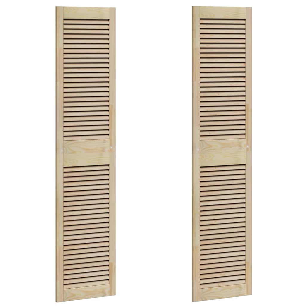 Vidaxx porte de placard 2 pcs naturel 170 x 2,1 x 39,5 cm bois de pin massif