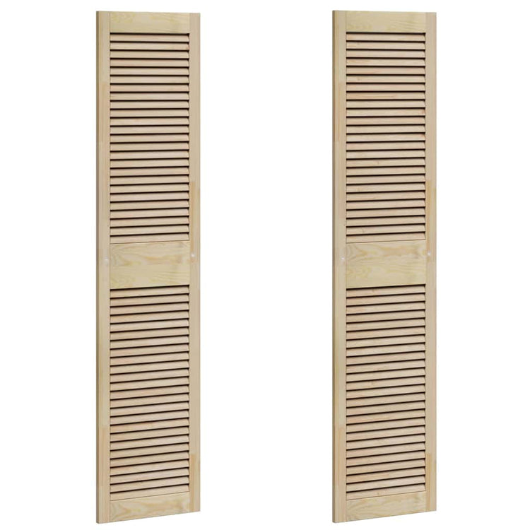 Vidaxx porte de placard 2 pcs naturel 170 x 2,1 x 39,5 cm bois de pin massif