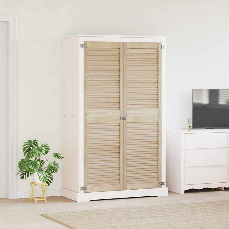 Vidaxx porte de placard 2 pcs naturel 170 x 2,1 x 49,5 cm bois de pin massif