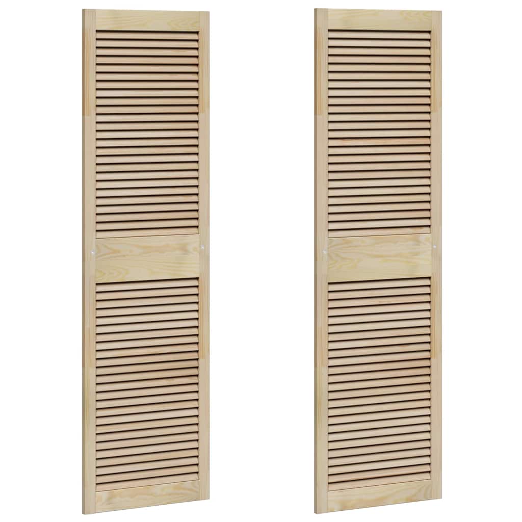 Vidaxx porte de placard 2 pcs naturel 170 x 2,1 x 49,5 cm bois de pin massif