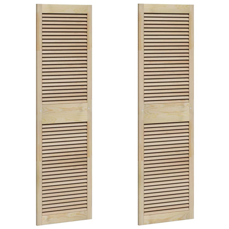 Vidaxx porte de placard 2 pcs naturel 170 x 2,1 x 49,5 cm bois de pin massif