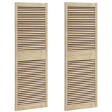 Vidaxx porte de placard 2 pcs naturel 170 x 2,1 x 59,5 cm bois de pin massif - afbeelding 2