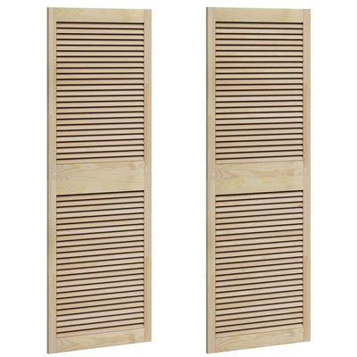 Vidaxx porte de placard 2 pcs naturel 170 x 2,1 x 59,5 cm bois de pin massif