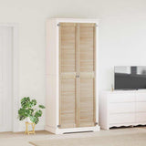 Vidaxx porte de placard 2 pcs naturel 201 x 2,1 x 39,5 cm bois de pin massif - afbeelding 1