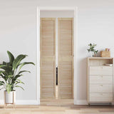 Vidaxx porte de placard 2 pcs naturel 201 x 2,1 x 39,5 cm bois de pin massif - afbeelding 3