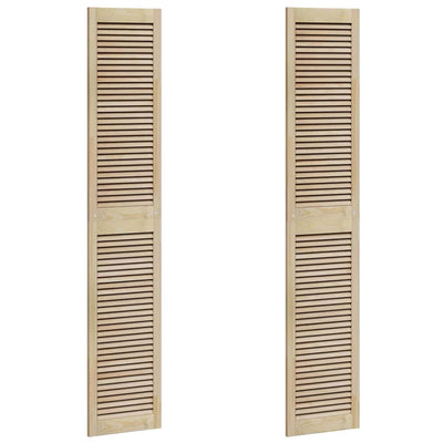 Vidaxx porte de placard 2 pcs naturel 201 x 2,1 x 39,5 cm bois de pin massif