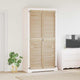 Vidaxx porte de placard 2 pcs naturel 201 x 2,1 x 49,5 cm bois de pin massif