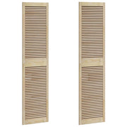 Vidaxx porte de placard 2 pcs naturel 201 x 2,1 x 49,5 cm bois de pin massif - afbeelding 2