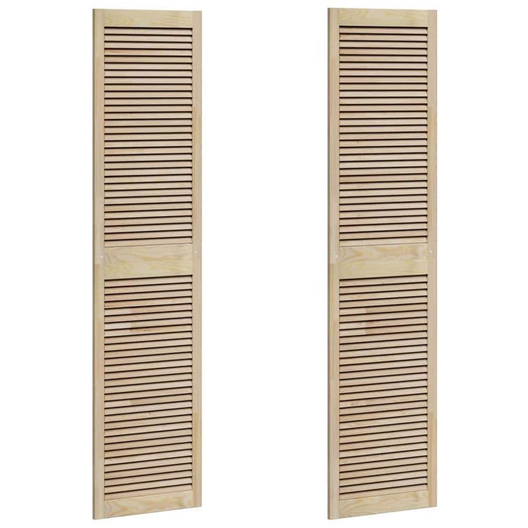 Vidaxx porte de placard 2 pcs naturel 201 x 2,1 x 49,5 cm bois de pin massif