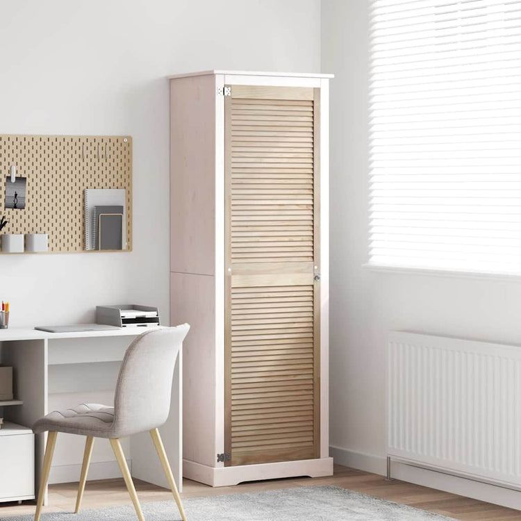 Vidaxx porte de placard naturel 201 x 2,1 x 59,5 cm bois de pin massif