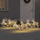 VidaXL Renne LED avec 180 LED 6 pcs capuchon doré