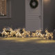 VidaXL Renne LED avec 40 LED 7 pcs capuchon doré