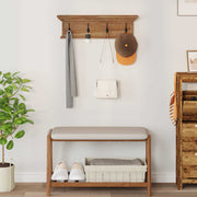 Vidaxx portemanteau mural naturel 70 x 10 x 20 cm teck massif - afbeelding 1