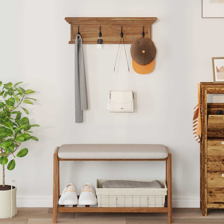 Vidaxx portemanteau mural naturel 70 x 10 x 20 cm teck massif