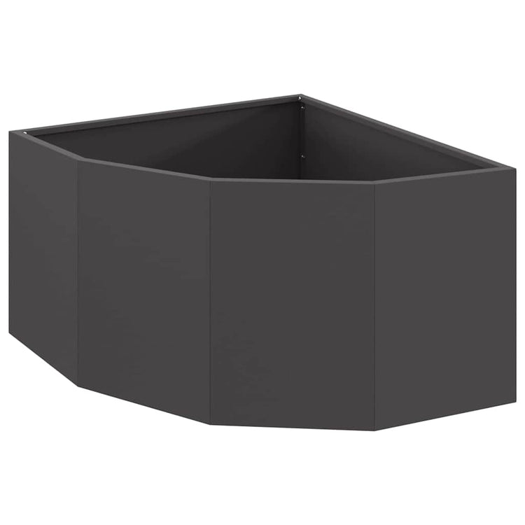 Vidaxx jardinière d'angle noir 60 x 60 x 35 cm acier