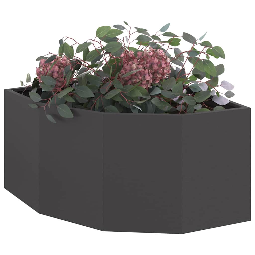 Vidaxx jardinière d'angle noir 60 x 60 x 35 cm acier