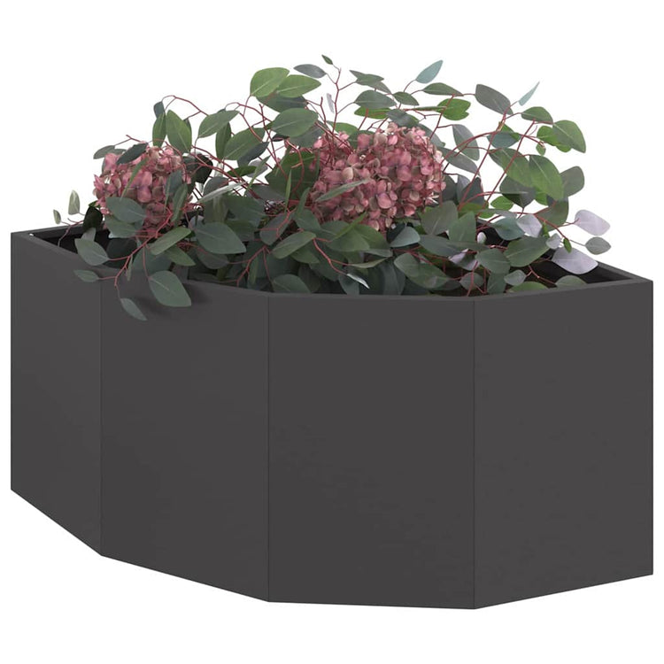 Vidaxx jardinière d'angle noir 60 x 60 x 35 cm acier