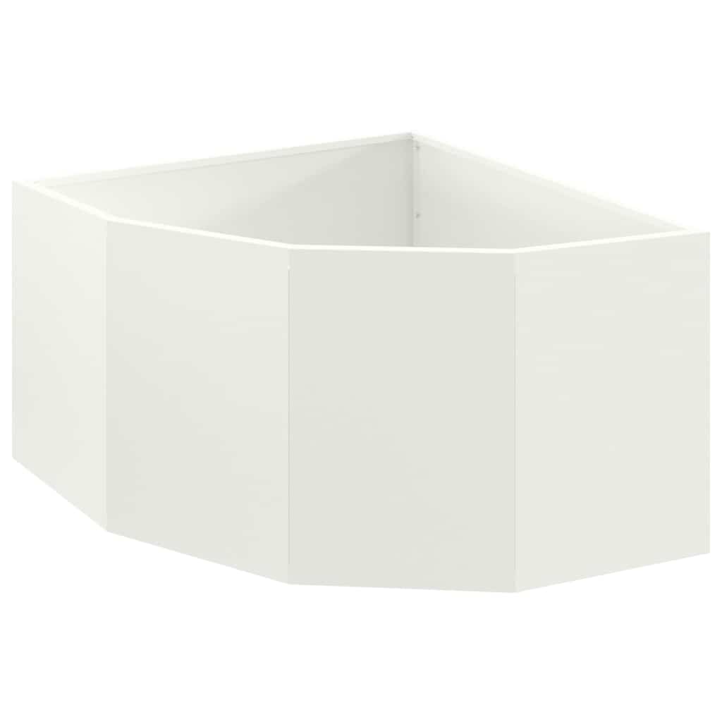 Vidaxx jardinière d'angle blanc 60 x 60 x 35 cm acier