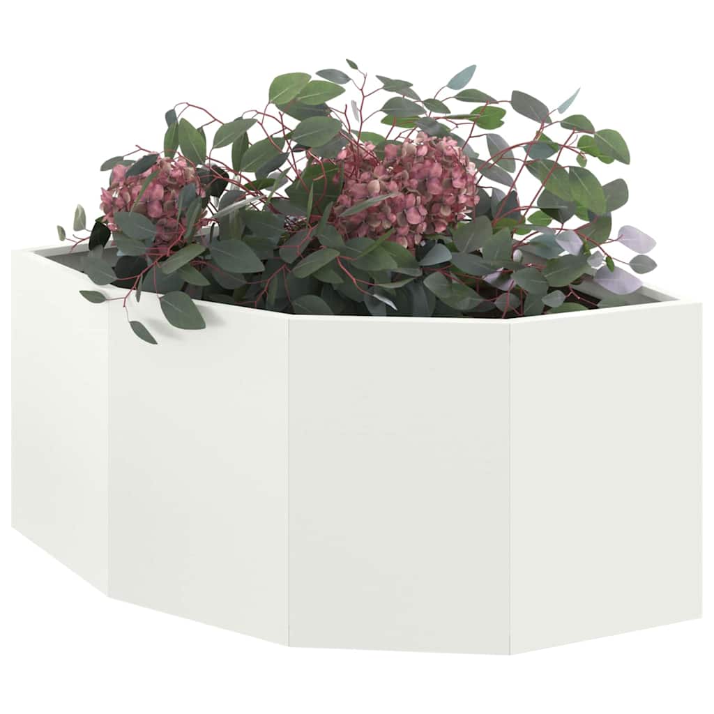 Vidaxx jardinière d'angle blanc 60 x 60 x 35 cm acier