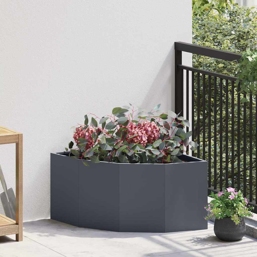 Vidaxx jardinière d'angle anthracite 60 x 60 x 35 cm acier