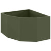 Vidaxx jardinière d'angle vert olive 60 x 60 x 35 cm acier