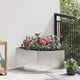 Vidaxx jardinière d'angle argent 60 x 60 x 35 cm acier inoxydable