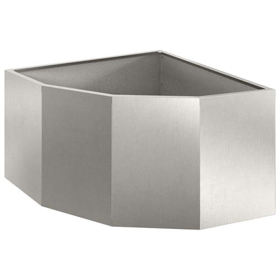 Vidaxx jardinière d'angle argent 60 x 60 x 35 cm acier inoxydable