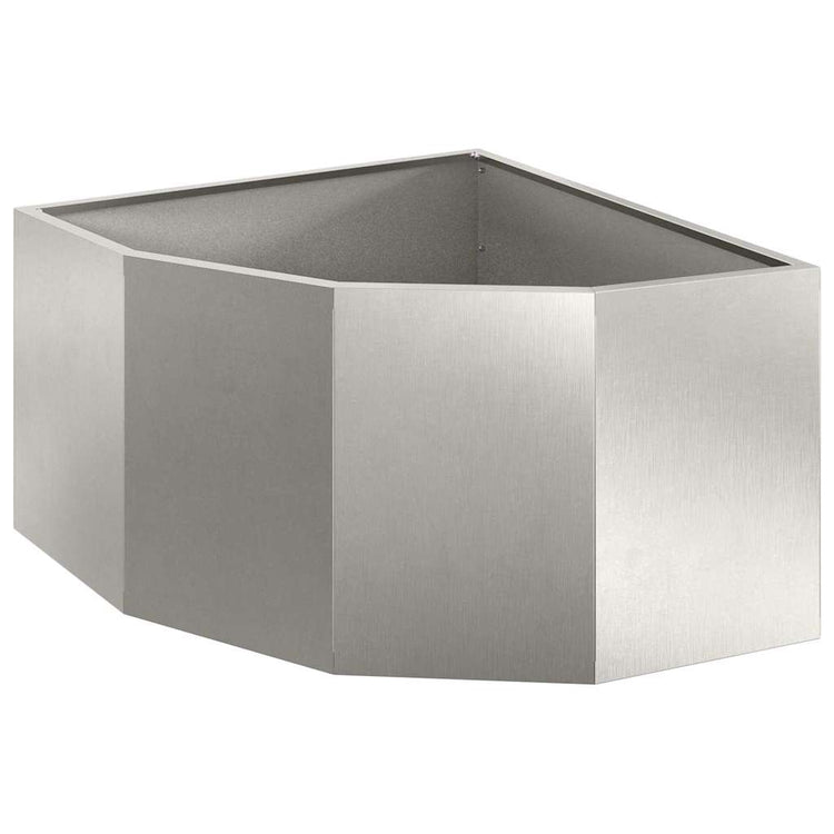 Vidaxx jardinière d'angle argent 60 x 60 x 35 cm acier inoxydable
