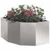 Vidaxx jardinière d'angle argent 60 x 60 x 35 cm acier inoxydable