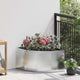 Vidaxx jardinière d'angle argent 60 x 60 x 35 cm en acier galvanisé
