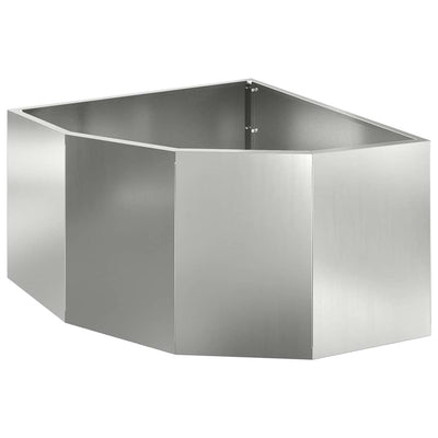 Vidaxx jardinière d'angle argent 60 x 60 x 35 cm en acier galvanisé