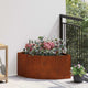 Vidaxx jardinière d'angle rouillé 60 x 60 x 35 cm acier corten