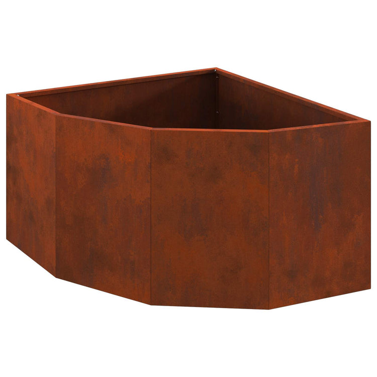 Vidaxx jardinière d'angle rouillé 60 x 60 x 35 cm acier corten
