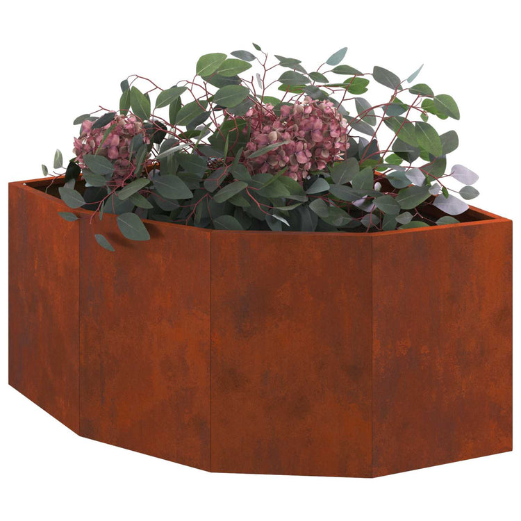 Vidaxx jardinière d'angle rouillé 60 x 60 x 35 cm acier corten