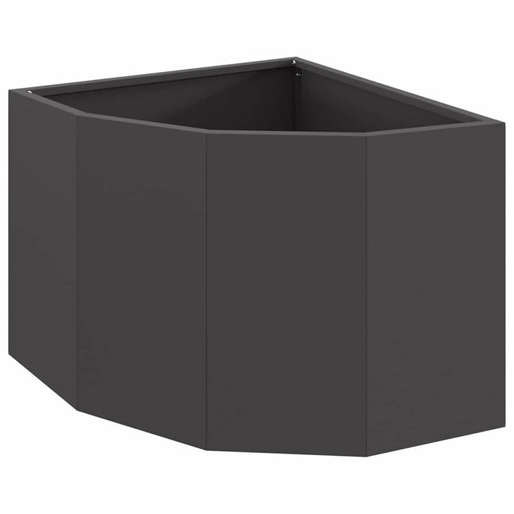 Vidaxx jardinière d'angle noir 45 x 45 x 35 cm acier