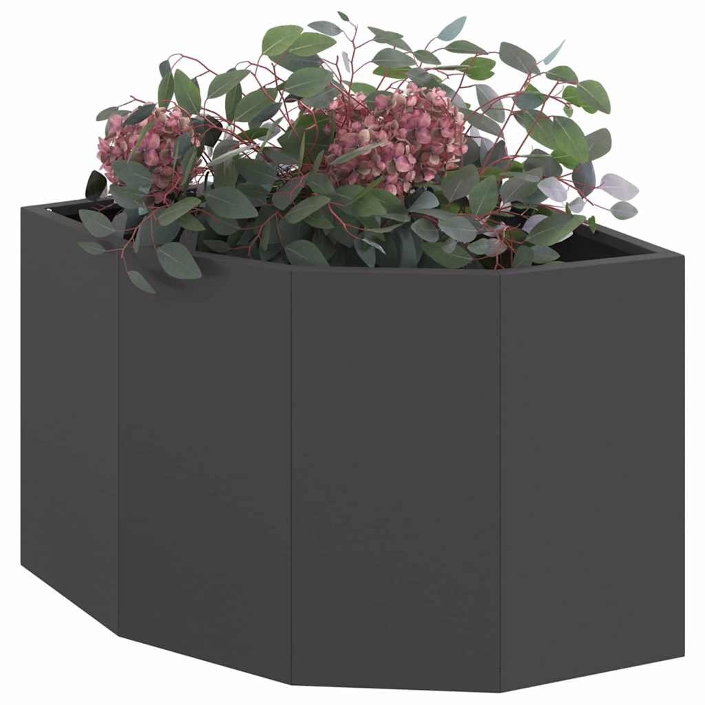 Vidaxx jardinière d'angle noir 45 x 45 x 35 cm acier