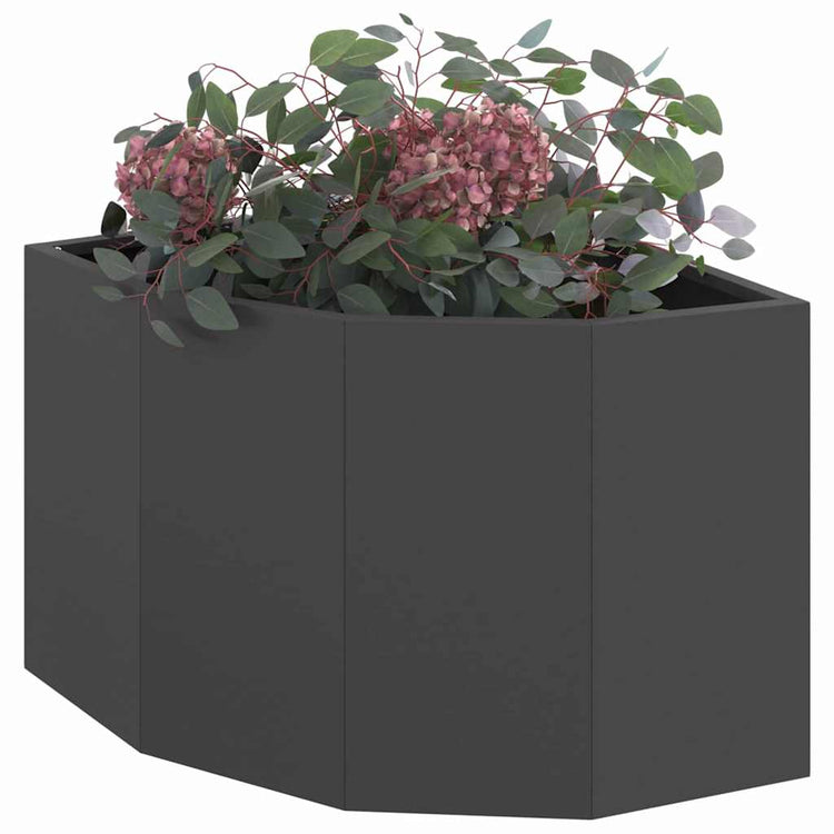 Vidaxx jardinière d'angle noir 45 x 45 x 35 cm acier