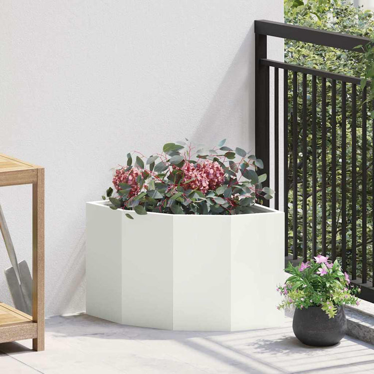Vidaxx jardinière d'angle blanc 45 x 45 x 35 cm acier