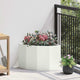 Vidaxx jardinière d'angle blanc 45 x 45 x 35 cm acier