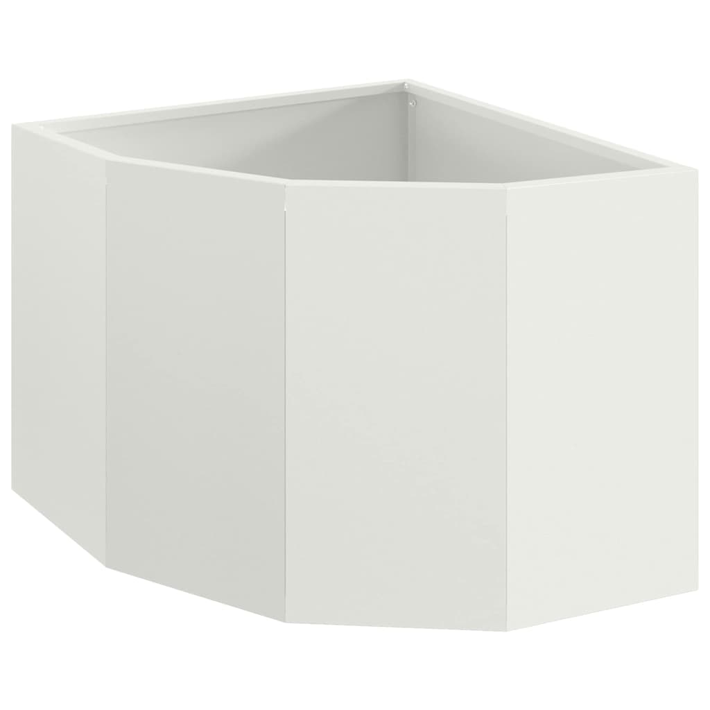 Vidaxx jardinière d'angle blanc 45 x 45 x 35 cm acier