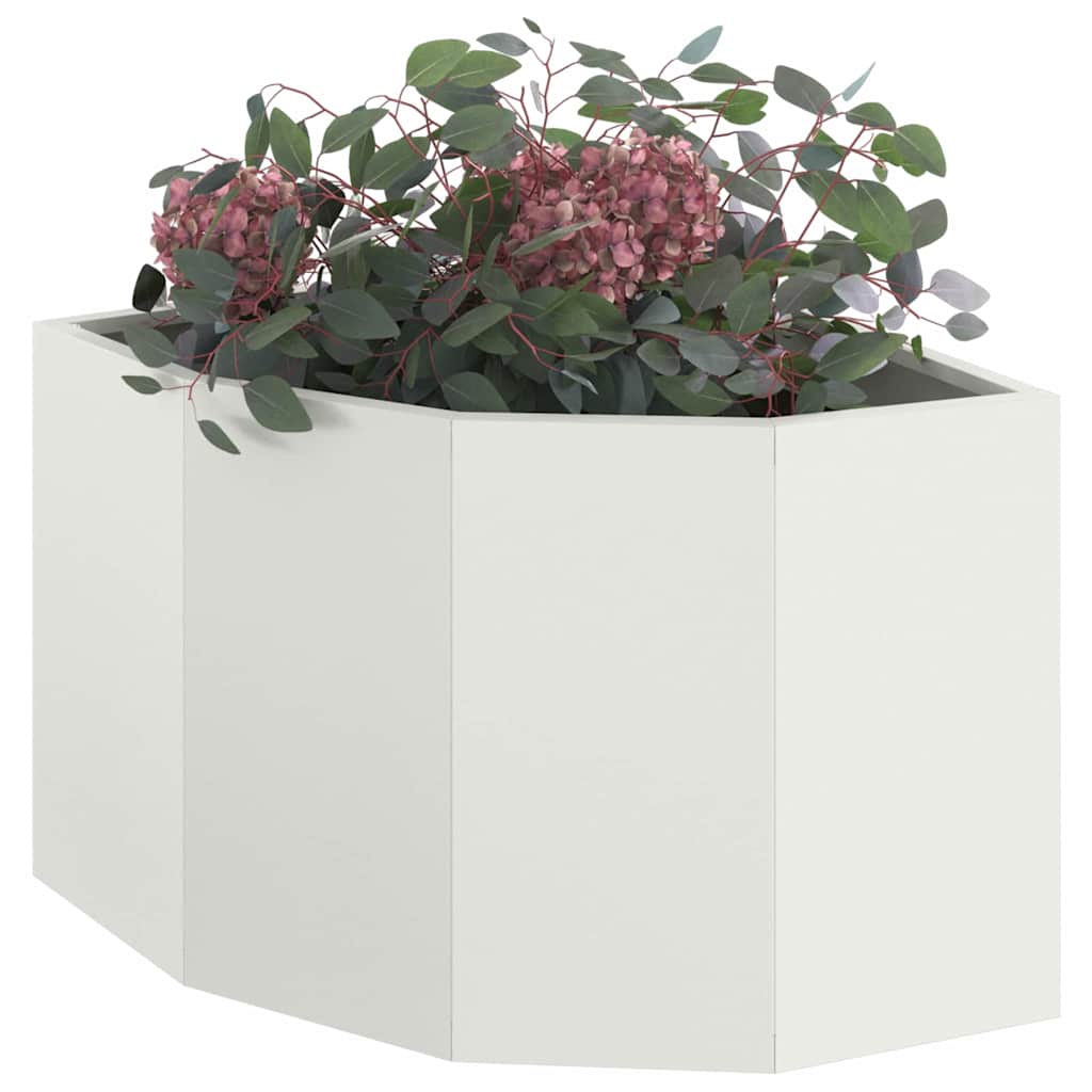 Vidaxx jardinière d'angle blanc 45 x 45 x 35 cm acier