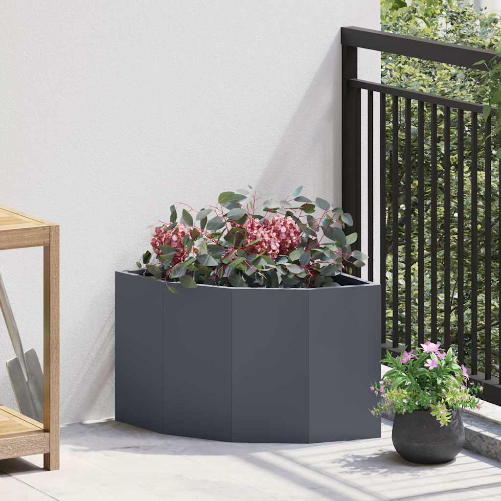 Vidaxx jardinière d'angle anthracite 45 x 45 x 35 cm acier