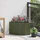 Vidaxx jardinière d'angle vert olive 45 x 45 x 35 cm acier