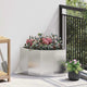 Vidaxx jardinière d'angle argent 45 x 45 x 35 cm acier inoxydable