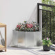 Vidaxx jardinière d'angle argent 45 x 45 x 35 cm en acier galvanisé