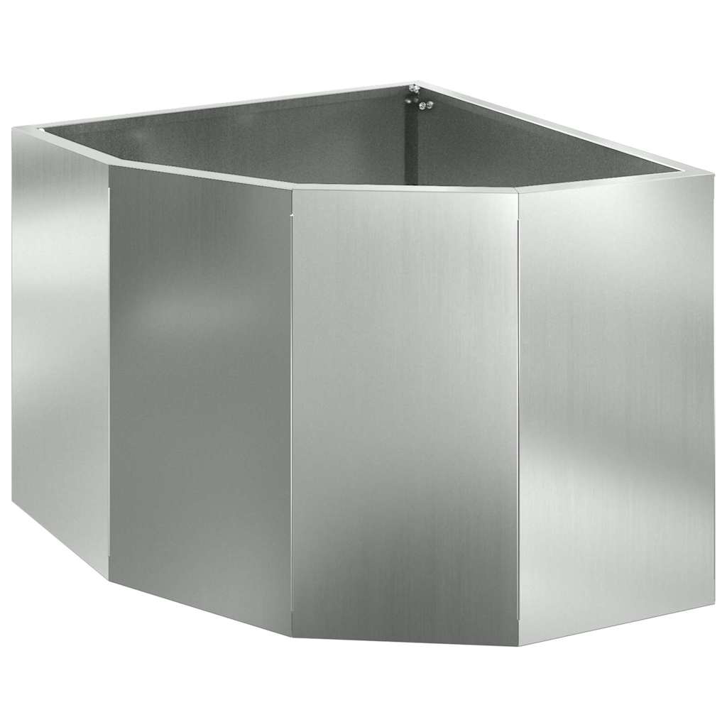 Vidaxx jardinière d'angle argent 45 x 45 x 35 cm en acier galvanisé